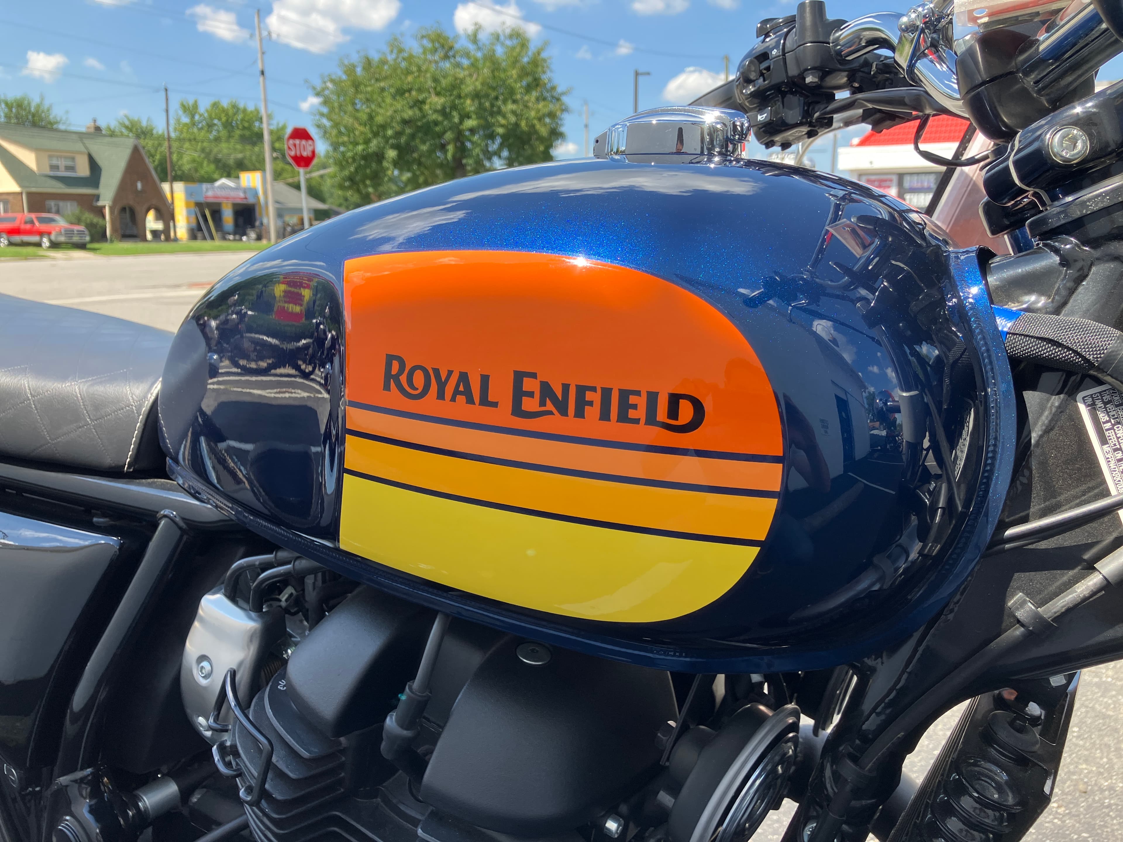 2024 Royal Enfield Interceptor 650 Barcelona Blue — front view