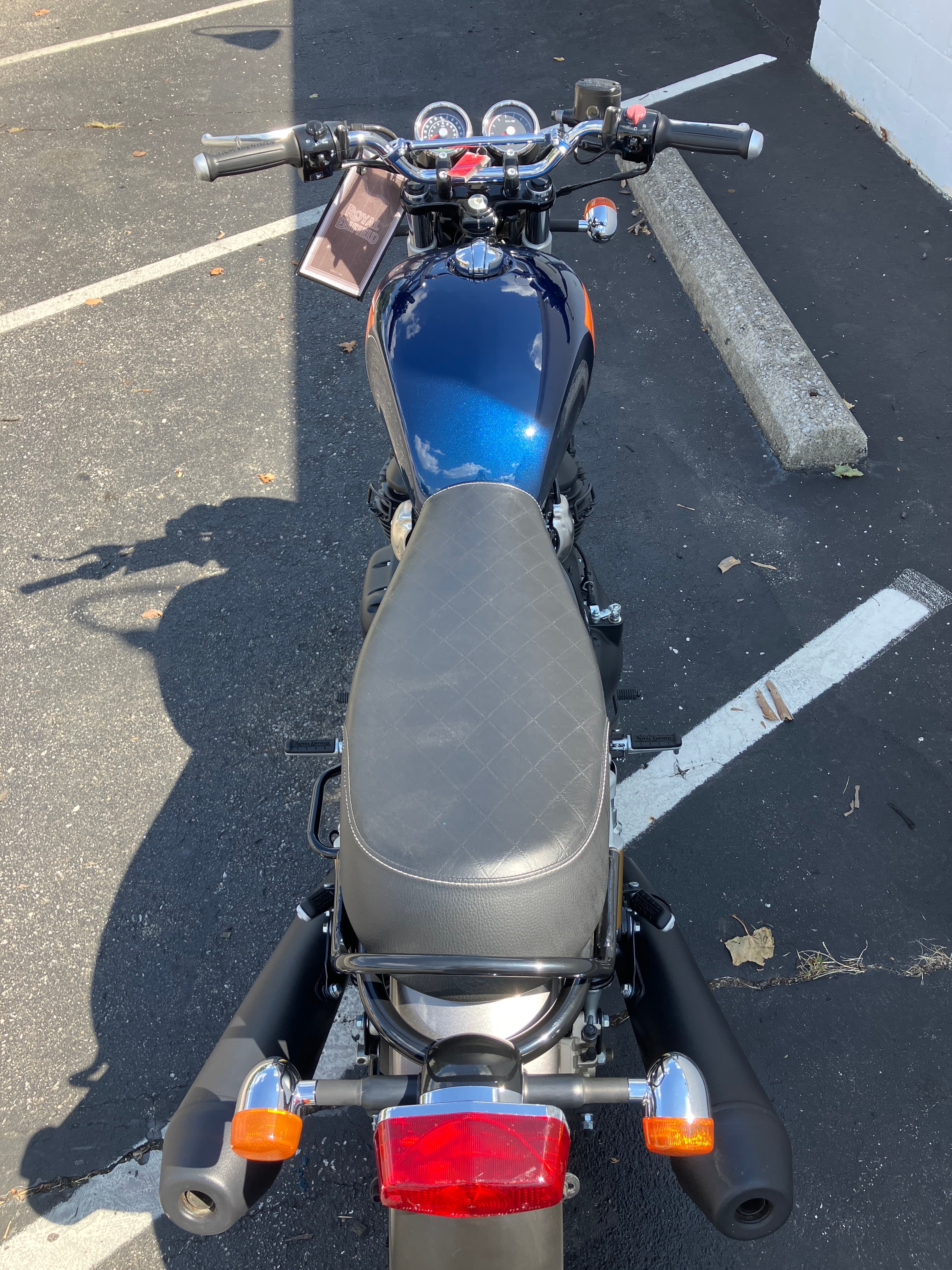 2024 Royal Enfield Interceptor 650 Barcelona Blue — rear view