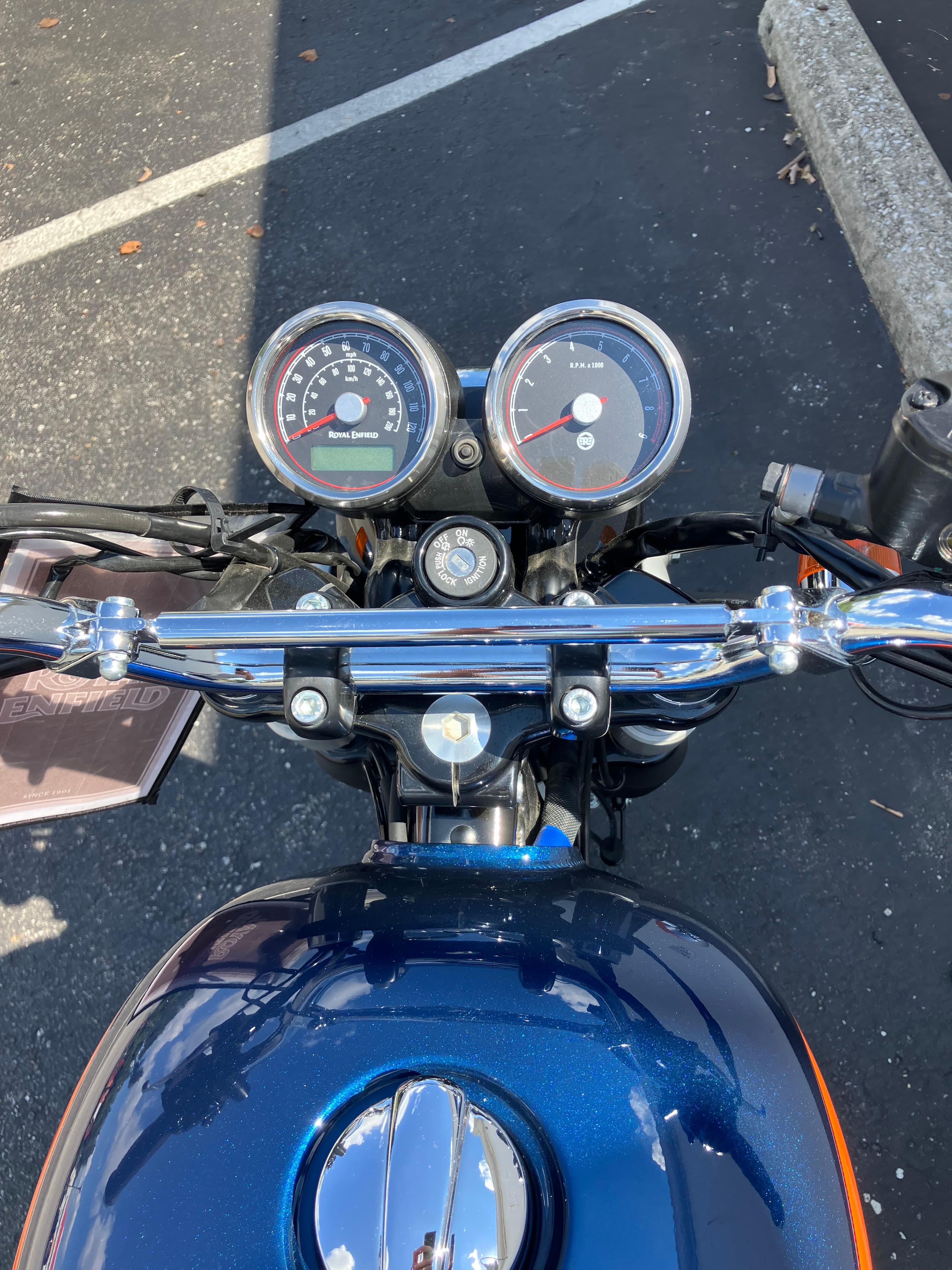 2024 Royal Enfield Interceptor 650 Barcelona Blue — engine detail